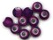 10 20mm Large Hole Macrame Beads Bright Purple and Blue Spatter Paint Round Plastic Beads